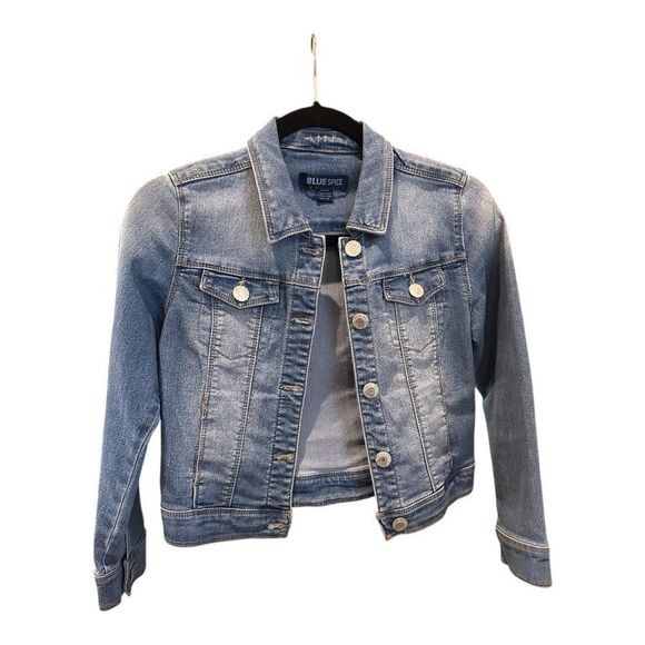 Blue Spice Jean Jacket For Girls With Pockets. - Picture 1 of 13